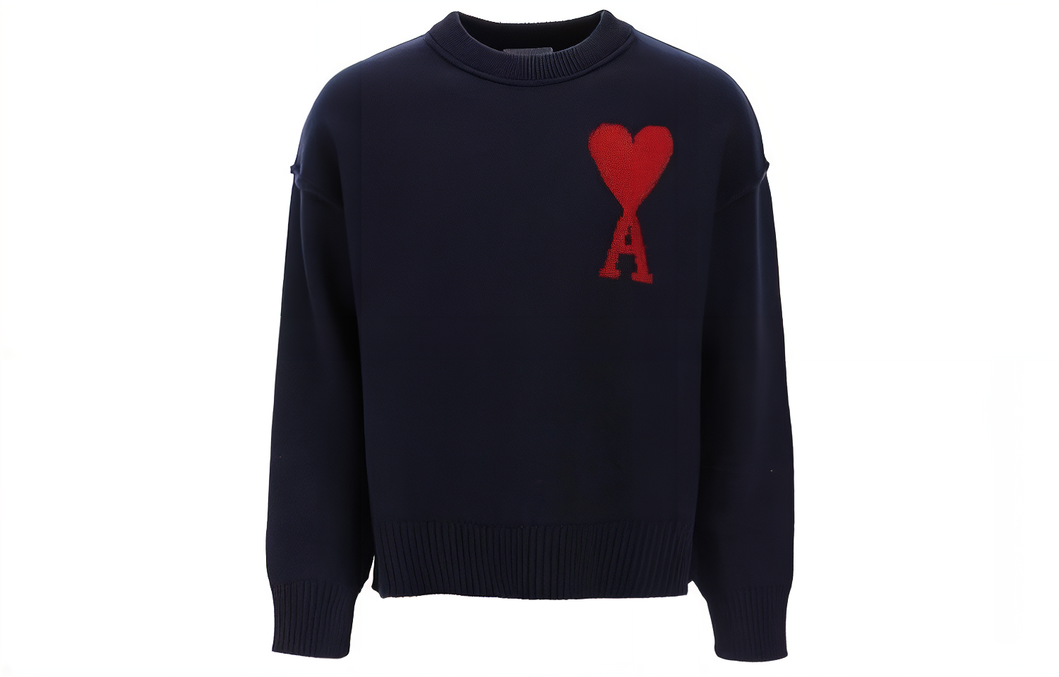 Ami Paris AMIPARIS Blue Oversized Crewneck Sweater with Heart Embroidery Unisex. UKS0060184005 圖 2