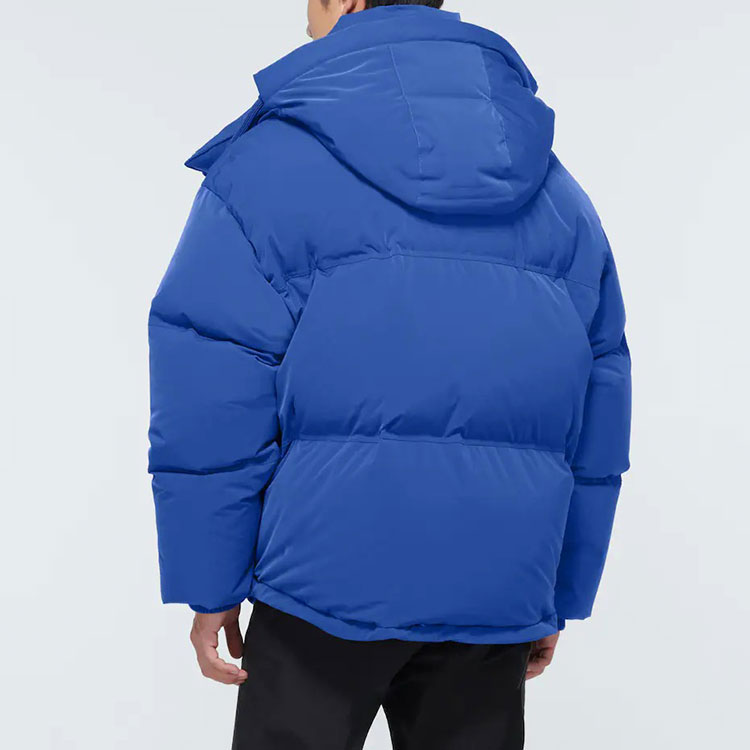 Ami Paris AMIPARIS Blue Quilted Puffer Jacket Unisex Winter Zip-Up Hoodie Coat H21OW201-299 圖 4