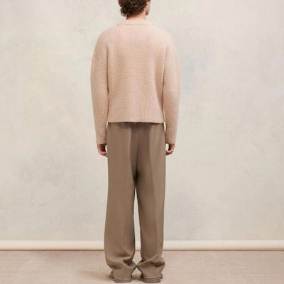 Ami Paris AMIPARIS粉紅愛心V領羊毛開衫 情侶款針織毛衣. UKC025KN0032-685 Shop Ami Paris AMIPARIS粉紅愛心V領羊毛開衫 情侶款針織毛衣. UKC025KN0032-685