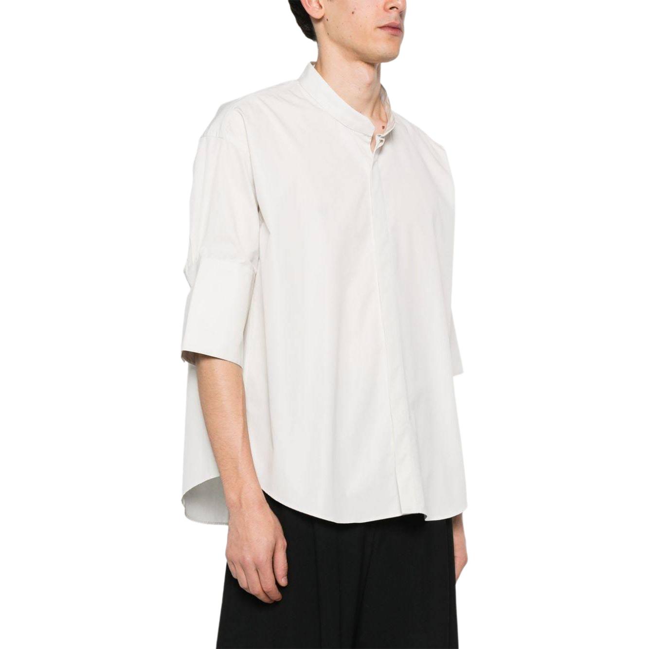 Purchase 아미 파리 커브드 헴 싱글 브레스티드 3/4 슬리브 셔츠 라이트 그레이 USH218CO0063-193