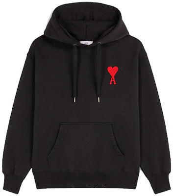 Ami Paris AMIPARIS 黑色宽松心形图案连帽卫衣 H20HJ054747-001 Buy Ami Paris AMIPARIS 黑色宽松心形图案连帽卫衣 H20HJ054747-001