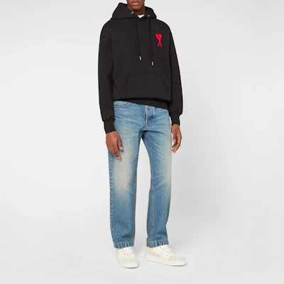 Ami Paris AMIPARIS 黑色宽松心形图案连帽卫衣 H20HJ054747-001 Lookbook Ami Paris AMIPARIS 黑色宽松心形图案连帽卫衣 H20HJ054747-001