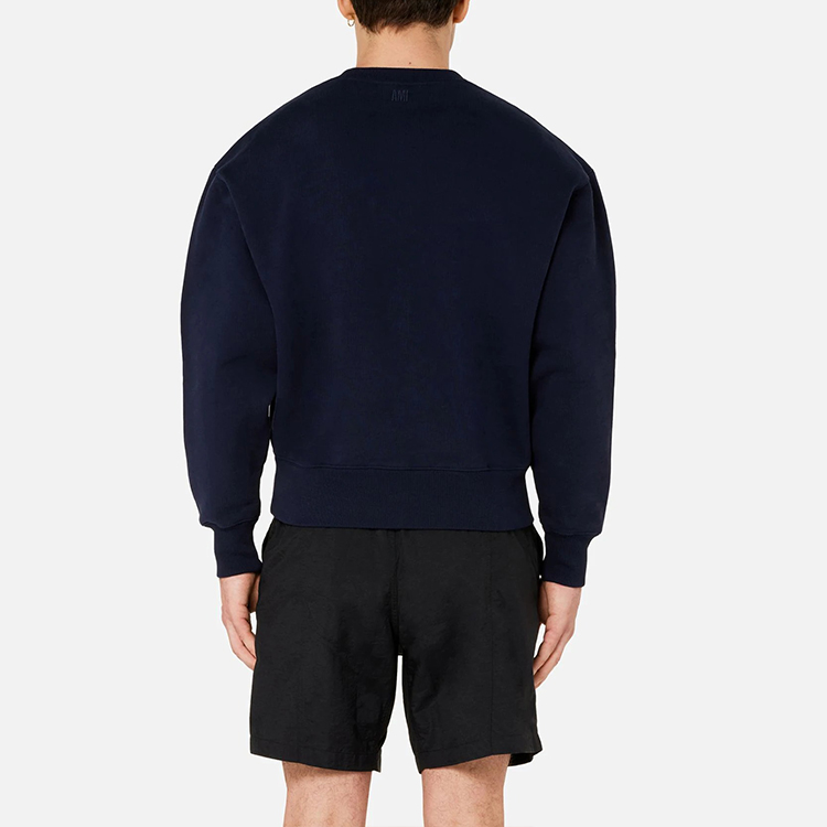 AMI PARIS AMIPARIS De Coeur Black Crewneck Pullover Sweatshirt with Logo A21HJ028747-001 圖 4