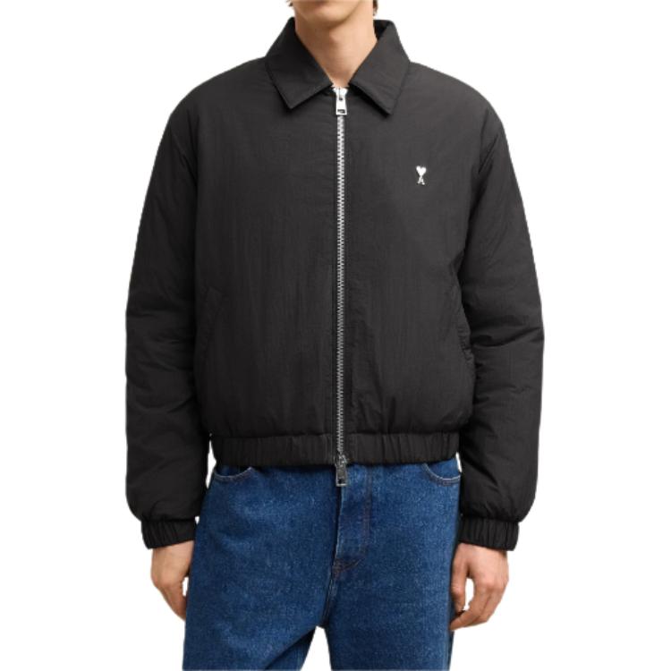 Details for Ami Paris AMIPARIS 金屬心款尼龍羽絨外套 男女款 黑色 HJK034PA0009-001
