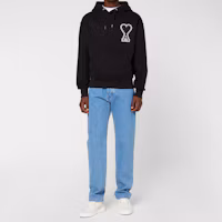 Lookbook Ami Paris AMIPARIS Embroidered Logo Unisex Pullover Sweatshirt Black. A20HJ057-747