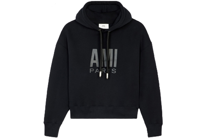 Ami Paris AMIPARIS FW21  Black Letter Print Sweatshirt. H21HJ062-749001 圖 2