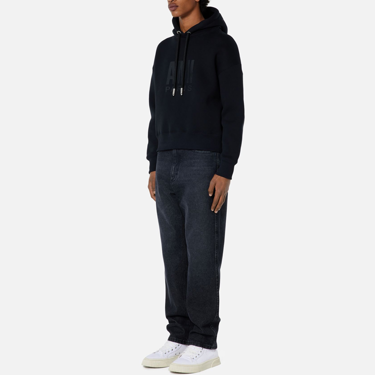 Ami Paris AMIPARIS FW21  Black Letter Print Sweatshirt. H21HJ062-749001 圖 3