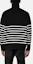 Shop Ami Paris AMIPARIS FW21 Sweater Hitam Logo Stripe Turtleneck Pullover. H21K229018-004