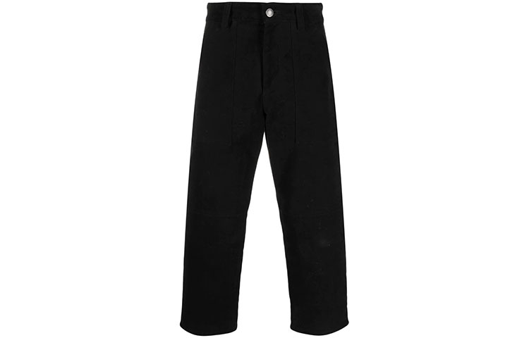 Ami Paris AMIPARIS FW21  Straight Leg Ankle-Cut Solid Color Casual Pants. H21HT612247