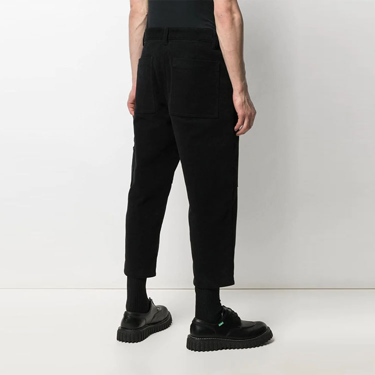 Shop Ami Paris AMIPARIS FW21 Seluar Kasual Potongan Lurus Buku Lali Warna Solid. H21HT612247