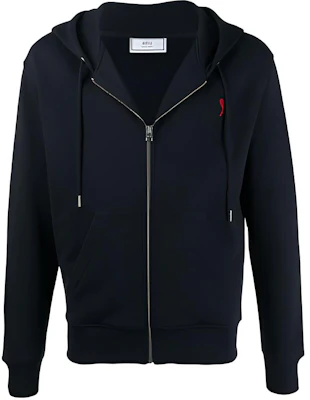 Ami Paris AMIPARIS FW21 Ami De Coeur Zip Hoodie Jacket Navy Blue Menswear E21HJ006730-410 Buy Ami Paris AMIPARIS FW21 Ami De Coeur Zip Hoodie Jacket Navy Blue Menswear E21HJ006730-410