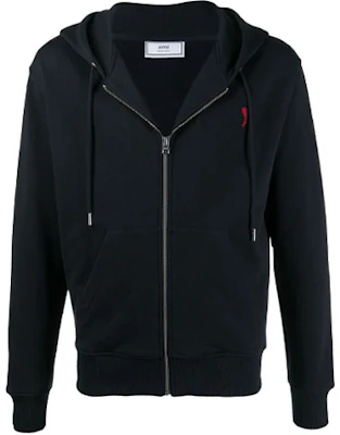 Ami Paris AMIPARIS FW21 Ami De Coeur Zip Hoodie Jacket Navy Blue Menswear E21HJ006730-410 Order Ami Paris AMIPARIS FW21 Ami De Coeur Zip Hoodie Jacket Navy Blue Menswear E21HJ006730-410