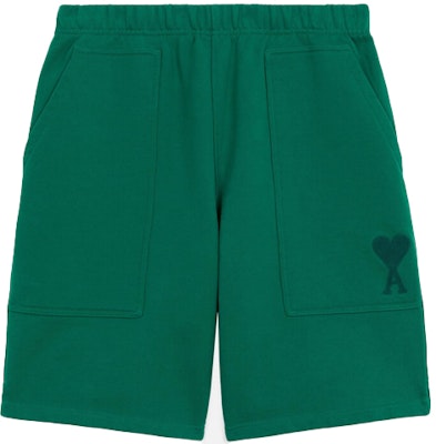 Ami Paris AMIPARIS FW21綠心鏈條刺繡寬鬆短褲 男款 A21HJ328747-300 Order Ami Paris AMIPARIS FW21綠心鏈條刺繡寬鬆短褲 男款 A21HJ328747-300