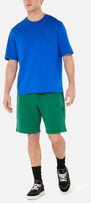 Ami Paris AMIPARIS FW21綠心鏈條刺繡寬鬆短褲 男款 A21HJ328747-300 Lookbook Ami Paris AMIPARIS FW21綠心鏈條刺繡寬鬆短褲 男款 A21HJ328747-300