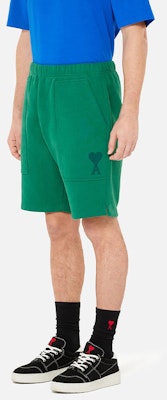 Ami Paris AMIPARIS FW21綠心鏈條刺繡寬鬆短褲 男款 A21HJ328747-300 Purchase Ami Paris AMIPARIS FW21綠心鏈條刺繡寬鬆短褲 男款 A21HJ328747-300