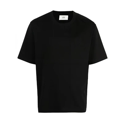 Ami Paris AMIPARIS FW21 Heart Embroidered Loose Fit T-Shirt Black A21HJ128-726001