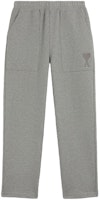 Ami Paris AMIPARIS FW21 Heart Logo Chain Embroidery Sweatpants Men’s Light Grey A21HJ308747-055 Ami Paris AMIPARIS FW21 Heart Logo Chain Embroidery Sweatpants Men’s Light Grey A21HJ308747-055