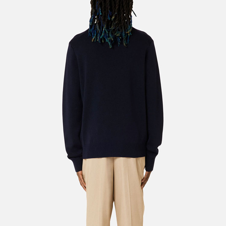 Ami Paris AMIPARIS FW21 Navy Blue  Wool Sweater with Heart Logo. H21HK202-001410 圖 4