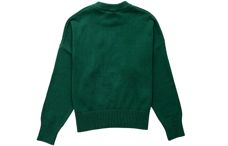 Lookbook Ami Paris AMIPARIS FW21 Oversized Heart Logo Green Knit Sweater  Fashion. A21HK009016-300