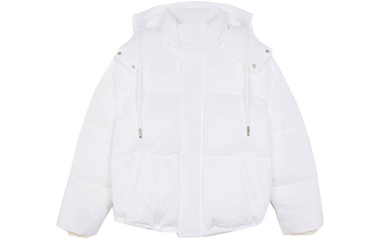 Ami Paris AMIPARIS FW21 Oversized White Puffer Jacket with Heart Logo Unisex Design. H21OW200299-100 圖 2