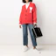 Shop Ami Paris AMIPARIS FW21 Red Heart V-Neck Wool Cardigan Unisex Sweater. H21K313-018600