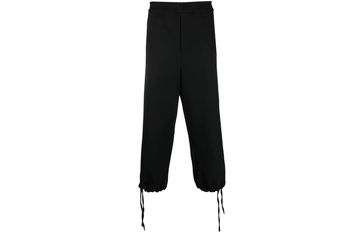 Ami Paris AMIPARIS FW21 Solid Jogger Drawstring Pants Men’s Black. A21HT210-203001