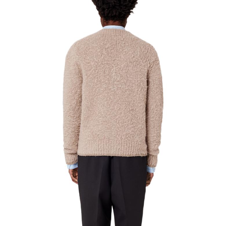 Ami Paris AMIPARIS FW22  Beige Solid V-Neck Button-Up Knit Cardigan Sweater. HKC153028-250 圖 4