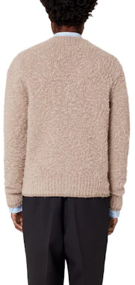 아미파리 FW22 베이지 브이넥 버튼업 니트 가디건 스웨터. HKC153028-250 Shop 아미파리 FW22 베이지 브이넥 버튼업 니트 가디건 스웨터. HKC153028-250