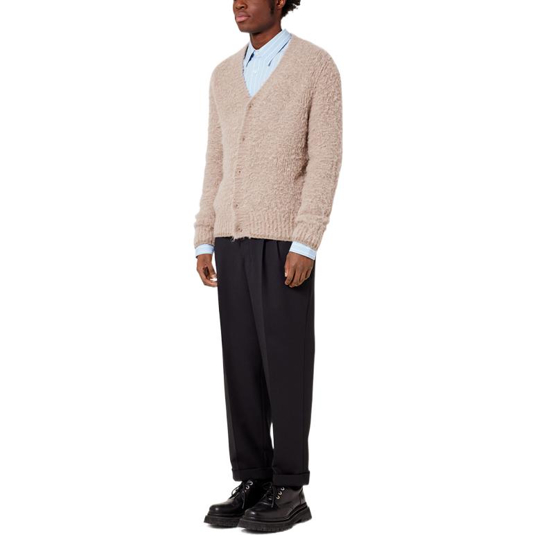 Ami Paris AMIPARIS FW22  Beige Solid V-Neck Button-Up Knit Cardigan Sweater. HKC153028-250 圖 5