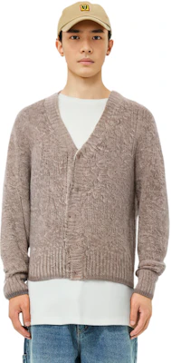 아미파리 FW22 베이지 브이넥 버튼업 니트 가디건 스웨터. HKC153028-250 Sizing 아미파리 FW22 베이지 브이넥 버튼업 니트 가디건 스웨터. HKC153028-250