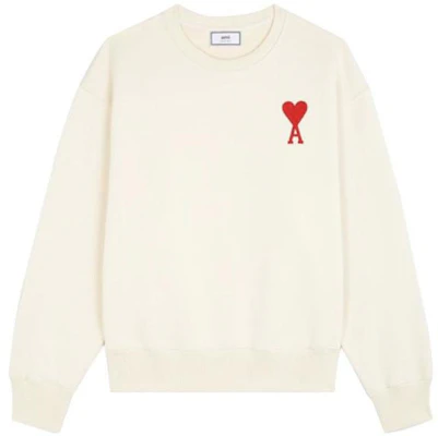 Ami Paris FW22 Sudadera Bordada con Corazón - Blanco Roto. SPEUSW022747-150 Buy Ami Paris FW22 Sudadera Bordada con Corazón - Blanco Roto. SPEUSW022747-150