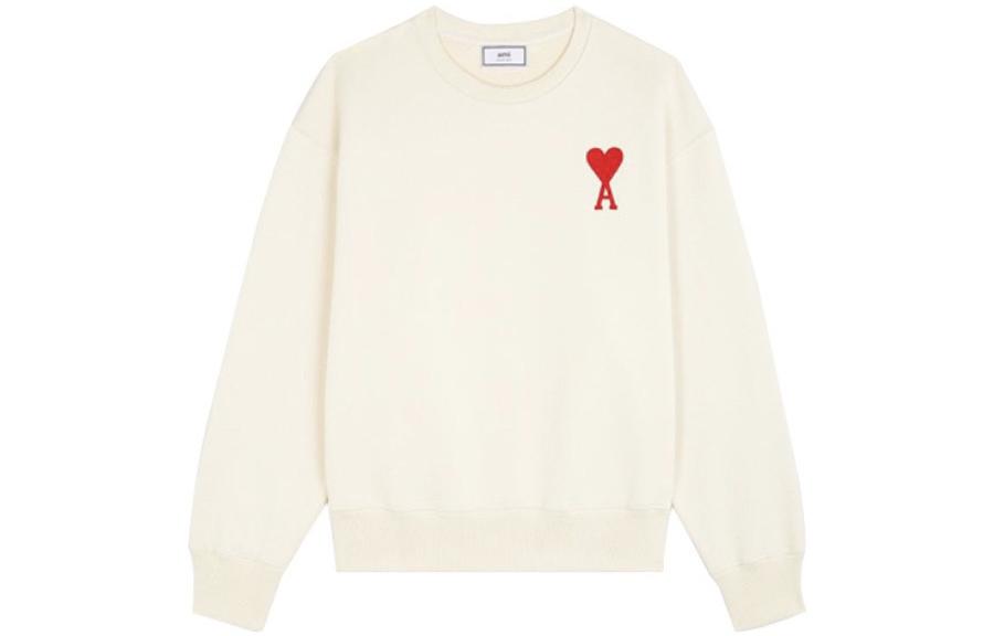Ami Paris AMIPARIS FW22  Embroidered Heart Pullover Sweatshirt - Off White. SPEUSW022747-150 圖 2