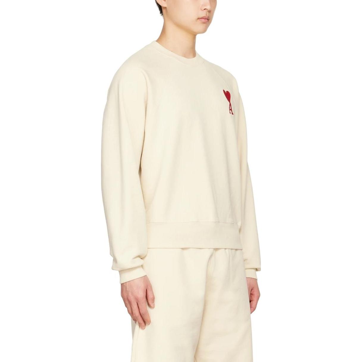 Ami Paris AMIPARIS FW22  Embroidered Heart Pullover Sweatshirt - Off White. SPEUSW022747-150 圖 5