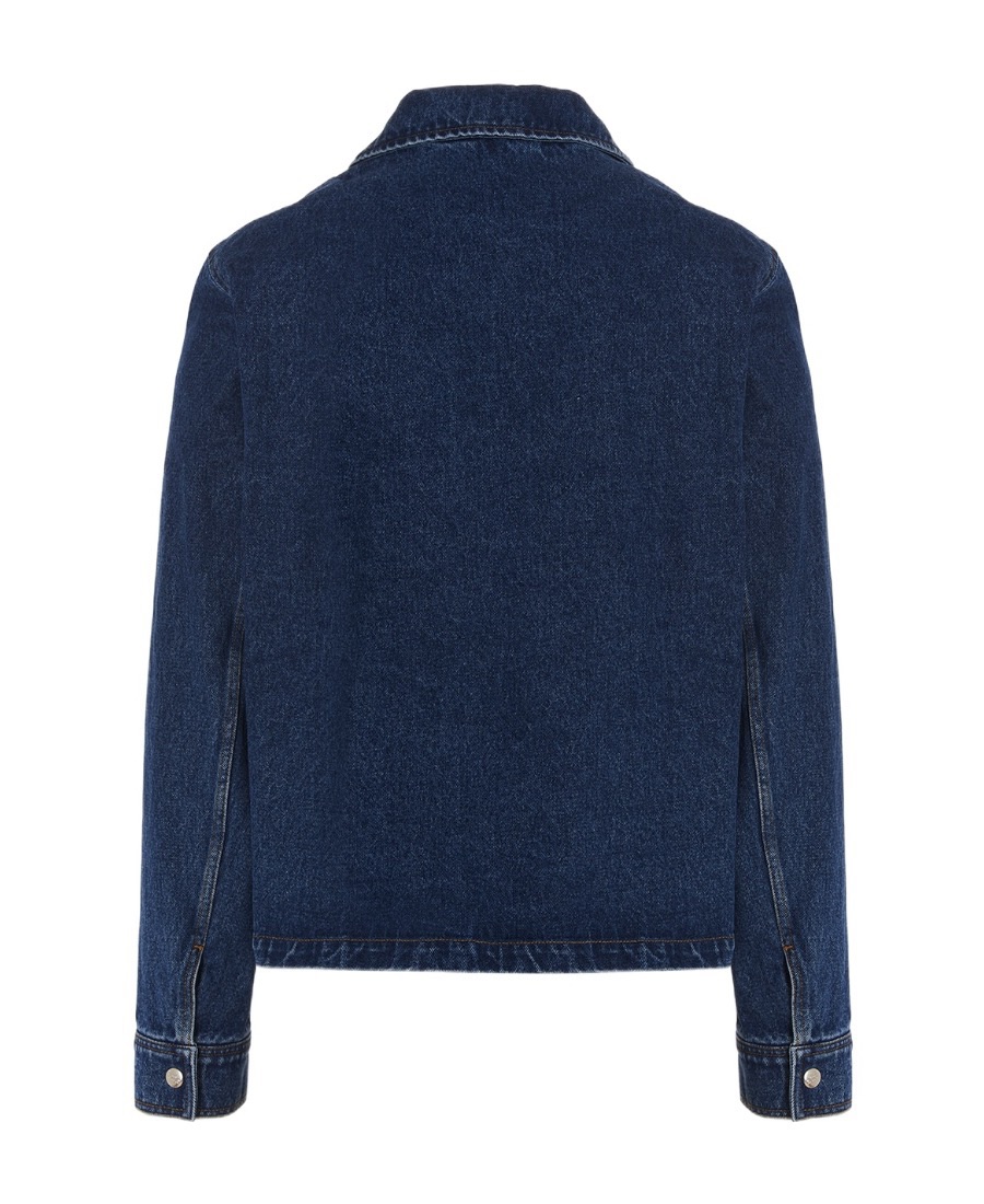 Ami Paris AMIPARIS FW22  Heart Letter Embroidered Denim Jacket - Dark Blue HJK205601-480 圖 3