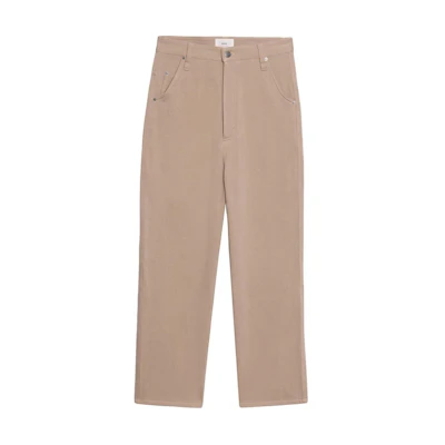 Ami Paris AMIPARIS FW22 Loose Fit Casual Pants Solid Color Brown. HTR102223-250