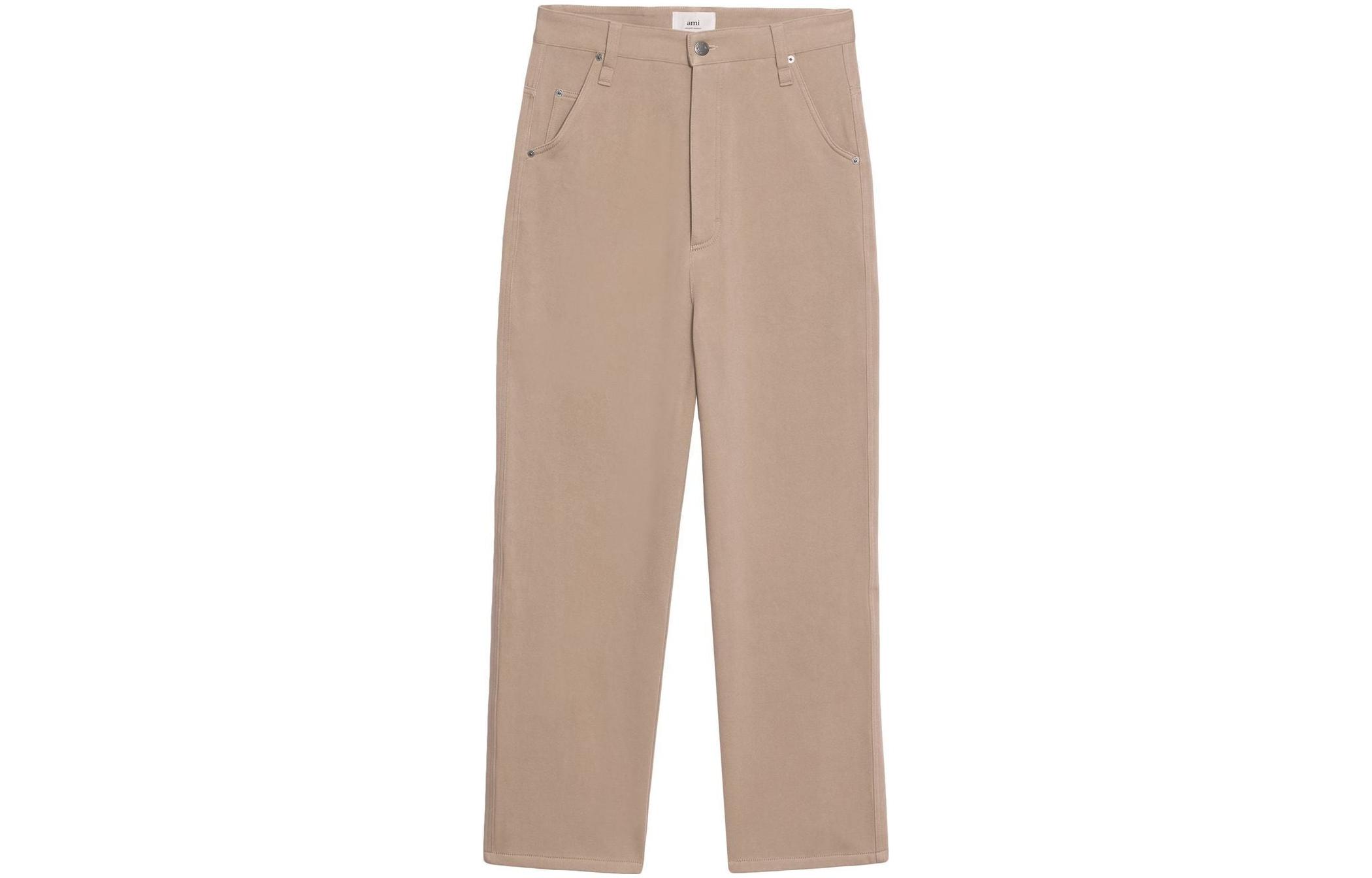 Order Ami Paris AMIPARIS FW22 Seluar Kasual Longgar Warna Coklat. HTR102223-250