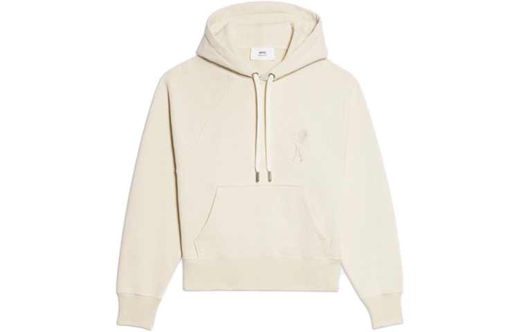 Ami Paris AMIPARIS FW22 Ami De Coeur Logo Hoodie Unisex Off-White 秋季 Collection. USW202747-150