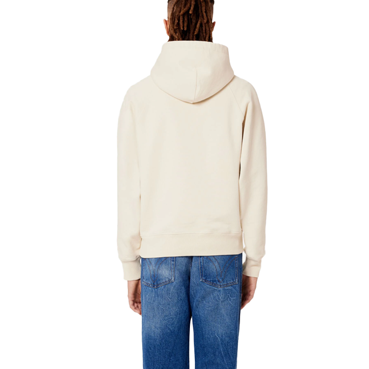 Shop Ami Paris AMIPARIS FW22 Ami De Coeur Logo連帽上衣 男女同款 米白色 秋季款式 USW202747-150