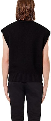 Ami Paris AMIPARIS 秋冬22 黑色無袖V領背心紅心款 男女適用 UKS702018-009 Details for Ami Paris AMIPARIS 秋冬22 黑色無袖V領背心紅心款 男女適用 UKS702018-009