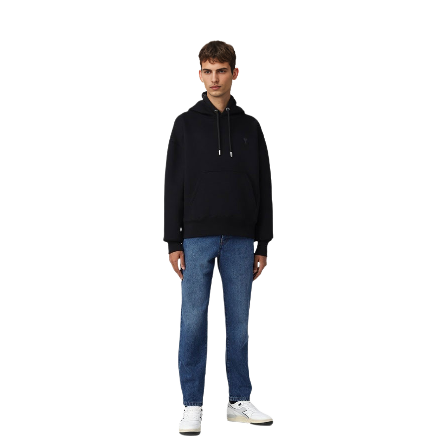 Ami Paris AMIPARIS FW22 Classic Black Heart Pullover Hoodie Unisex Autumn Collection. USW212740001 圖 3