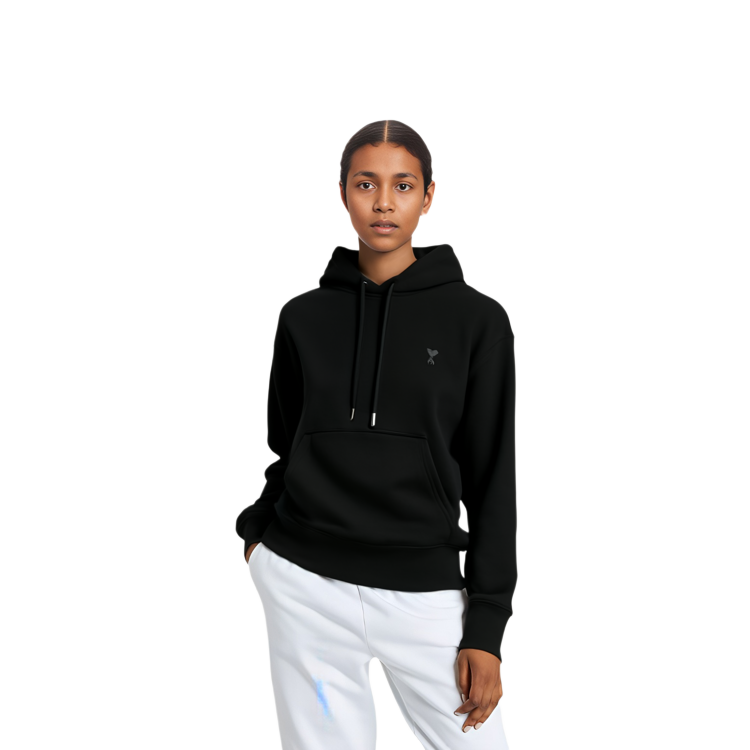 Ami Paris AMIPARIS FW22 Classic Black Heart Pullover Hoodie Unisex Autumn Collection. USW212740001 圖 4