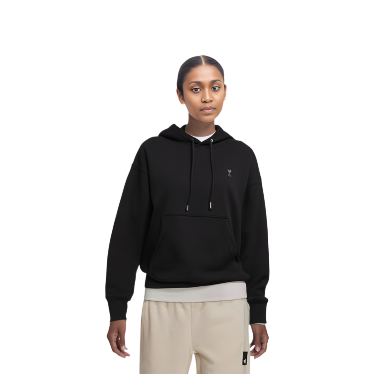 Ami Paris AMIPARIS FW22 Classic Black Heart Pullover Hoodie Unisex Autumn Collection. USW212740001 圖 6