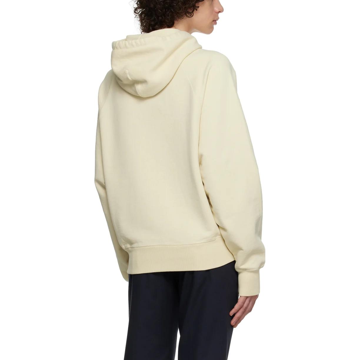 Shop Ami Paris AMIPARIS 2022秋冬经典Logo印花白色男士卫衣 SPEUSW222-747-150