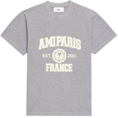 Ami Paris Baju-T Lelaki Kelabu Logo Cetak Lengan Pendek FW22. HTS010702-055 Buy Ami Paris Baju-T Lelaki Kelabu Logo Cetak Lengan Pendek FW22. HTS010702-055