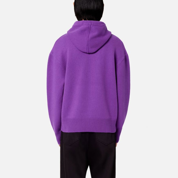 Ami Paris AMIPARIS FW22 Logo Heart Colorblock Drawstring Hoodie Unisex Purple. UKS802-018501 圖 4