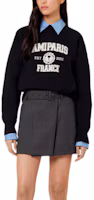 Lookbook Ami Paris AMIPARIS FW22 Logo Print Crewneck Sweatshirt Unisex Black. USW010747-001