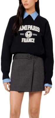 Sudadera Unisex Negra Ami Paris AMIPARIS FW22 con Logo Estampado. USW010747-001 Lookbook Sudadera Unisex Negra Ami Paris AMIPARIS FW22 con Logo Estampado. USW010747-001