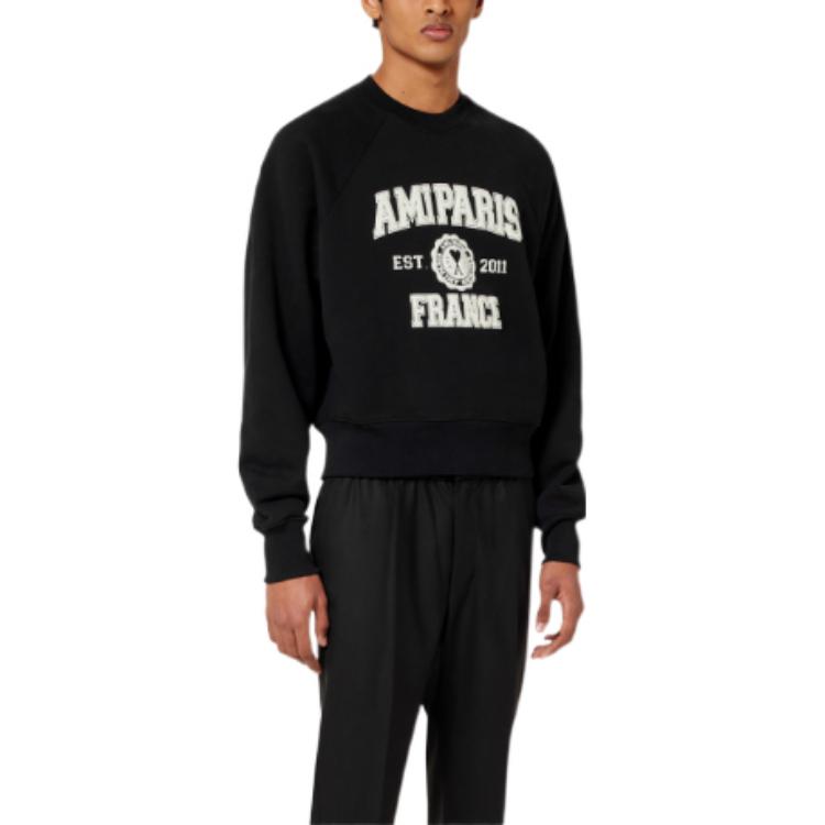 Shop Sudadera Unisex Negra Ami Paris AMIPARIS FW22 con Logo Estampado. USW010747-001