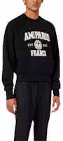 Shop Ami Paris AMIPARIS FW22 Logo Print Crewneck Sweatshirt Unisex Black. USW010747-001