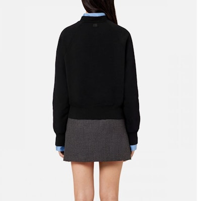 Sudadera Unisex Negra Ami Paris AMIPARIS FW22 con Logo Estampado. USW010747-001 Details for Sudadera Unisex Negra Ami Paris AMIPARIS FW22 con Logo Estampado. USW010747-001